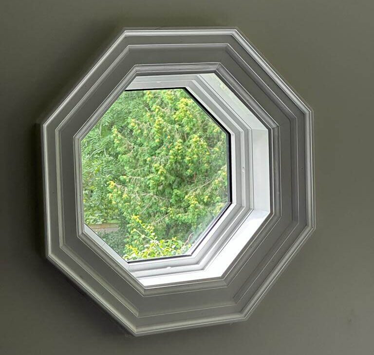 octagon window for shower
